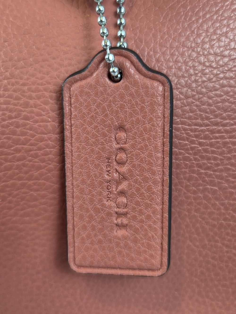 Coach Coral Mollie 25 Pebble Leather Tote Shoulder Bag - Picture 9 of 13